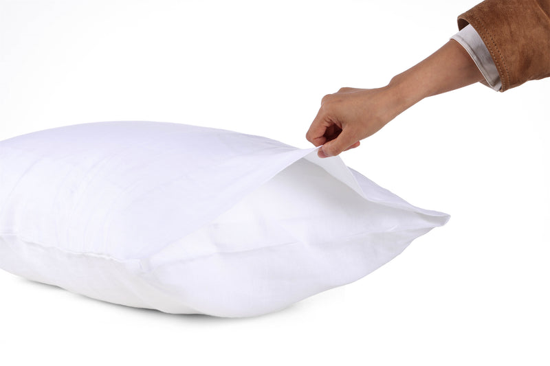 Hemp Envelope Pillowcases Set ( Of Two ) | Snow