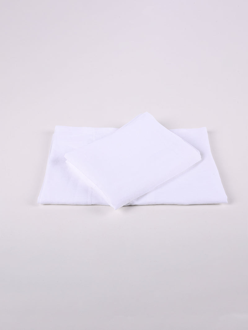 Hemp Envelope Pillowcases Set ( Of Two ) | Snow