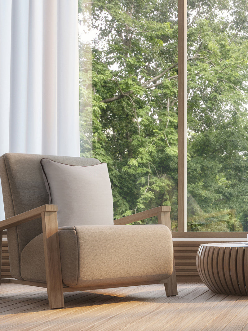 Classica  Piped  Canvas Hemp Cushion Cover | Natural & Chocolate