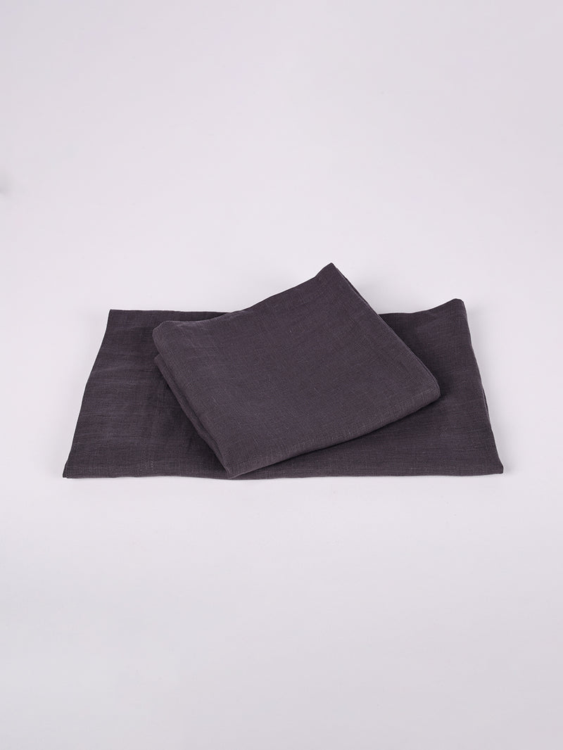 Hemp Envelope Pillowcases Set ( Of Two ) | Slate