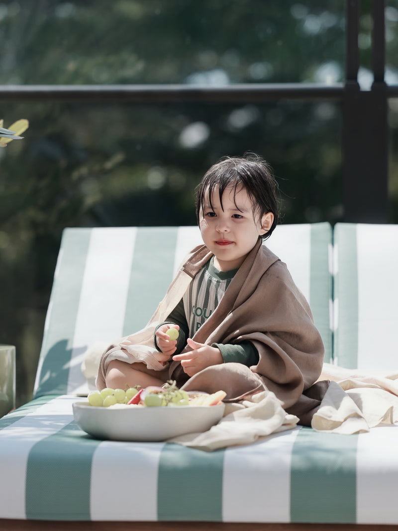 Sunset & Sunrise Organic Hemp Linen Beach & Pool Blankets – Handmade, Two Sizes for Adults & Kids , Earth Tone Color Block