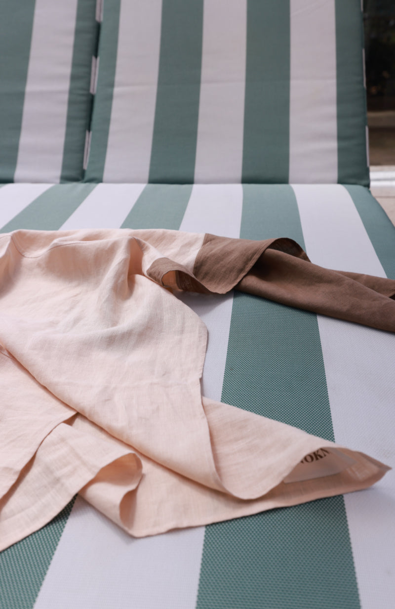Sunset & Sunrise Organic Hemp Linen Beach & Pool Blankets – Handmade, Two Sizes for Adults & Kids , Earth Tone Color Block