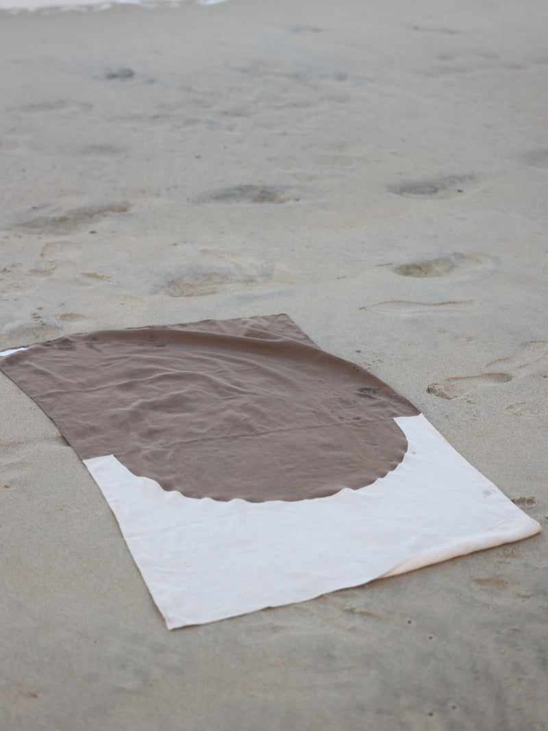 Sunset & Sunrise Organic Hemp Linen Beach & Pool Blankets – Handmade, Two Sizes for Adults & Kids , Earth Tone Color Block