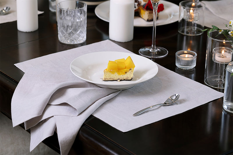 100% Hemp Table Napkins (Placemats)Set (Of FOUR) | Ash