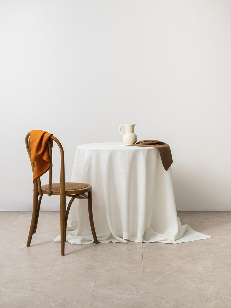 100% Hemp Tablecloth | White