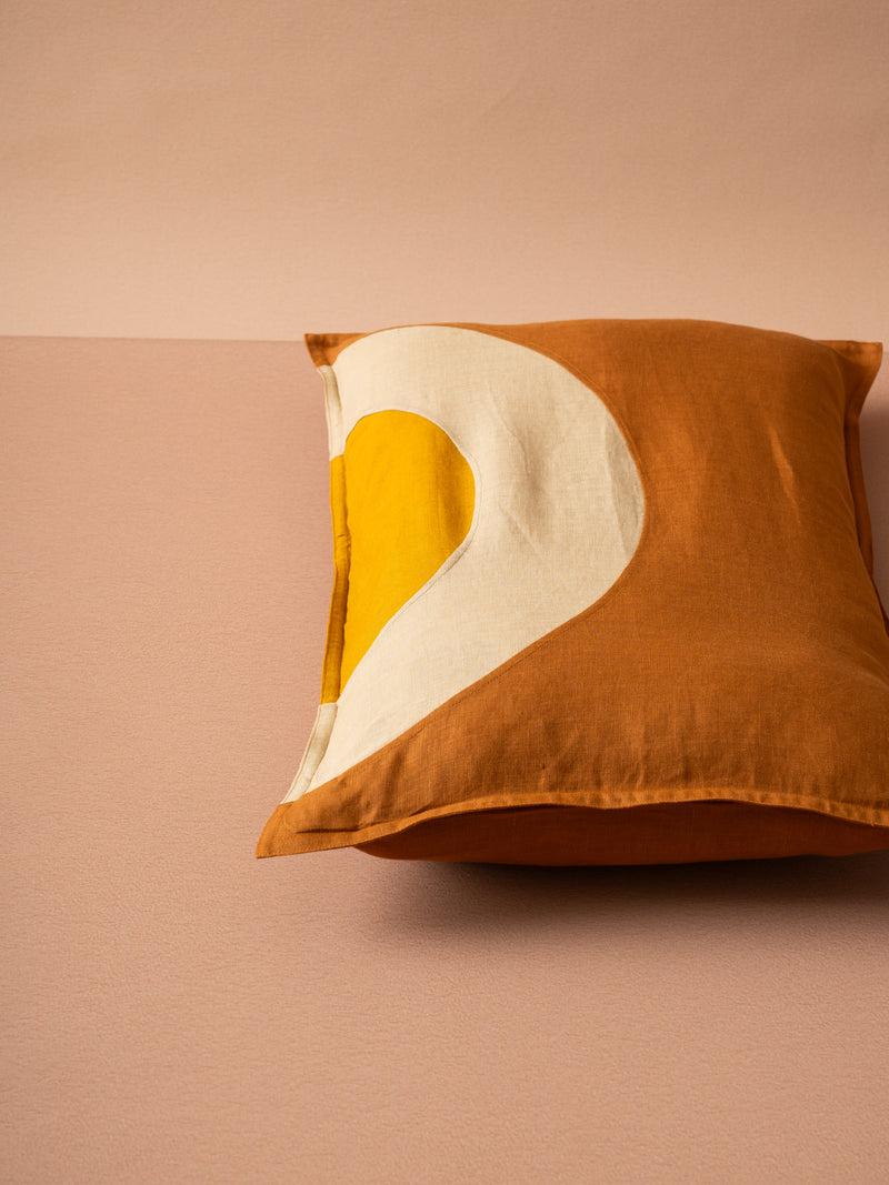 Terra Spice Hemp Linen Pillowcase For Kids | Paprika & Curry & Mustard