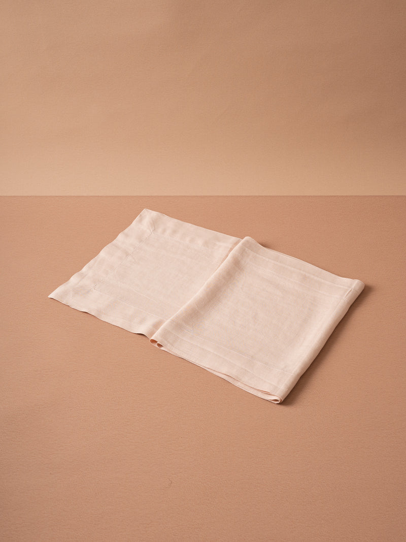 Organic Hemp Table Runner – 185gsm Thick, Durable & Natural, Perfect for Dining, Holiday, and Seasonal Decor | Blush