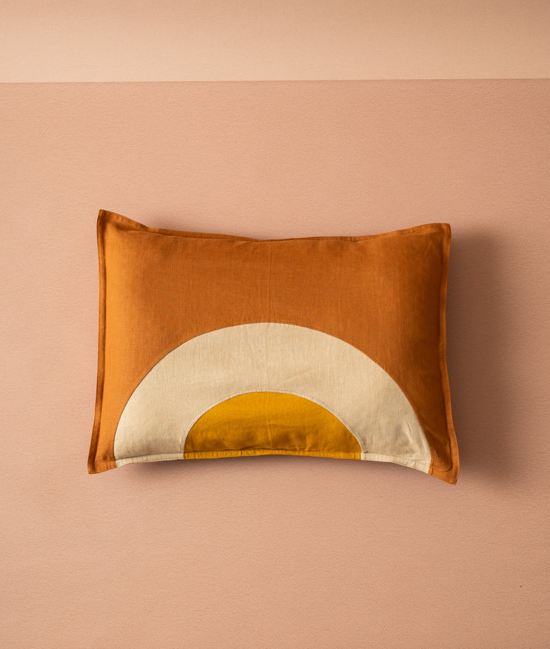 Terra Spice Hemp Linen Pillowcase For Kids | PAPRIKA & CURRY & MUSTARD