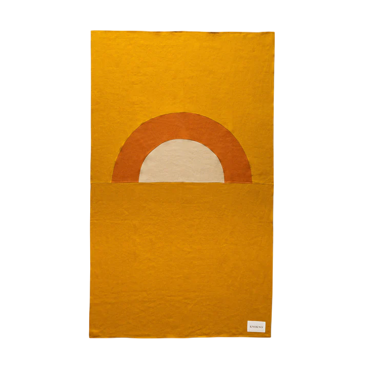 Sunset & Sunrise Hemp Linen Beach & Pool Blankets – Handmade, Two Sizes for Adults & Kids , Earth Tone Color Block
