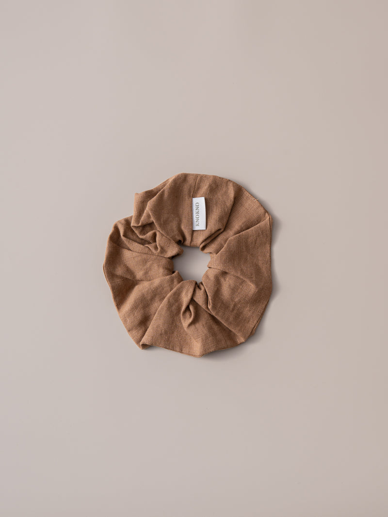 Organic Hemp Linen Hair Tie | Mocha