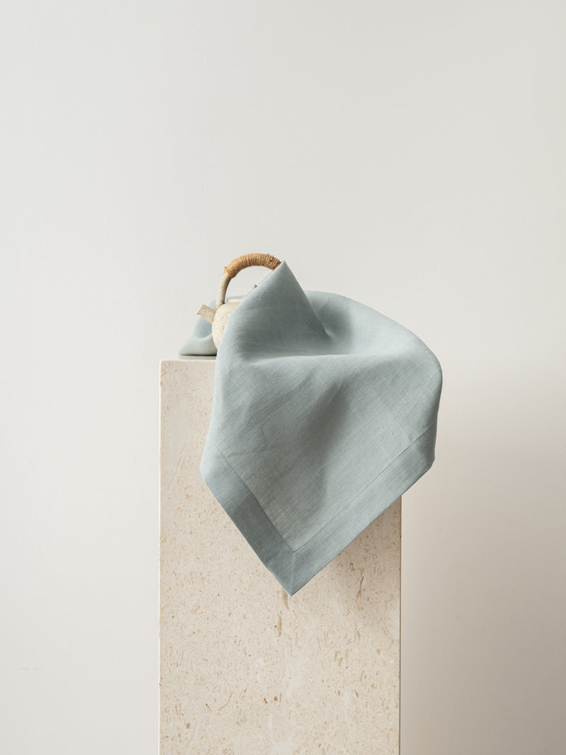 100% Hemp Table Napkins (Placemats)Set (Of FOUR) | Stone Blue