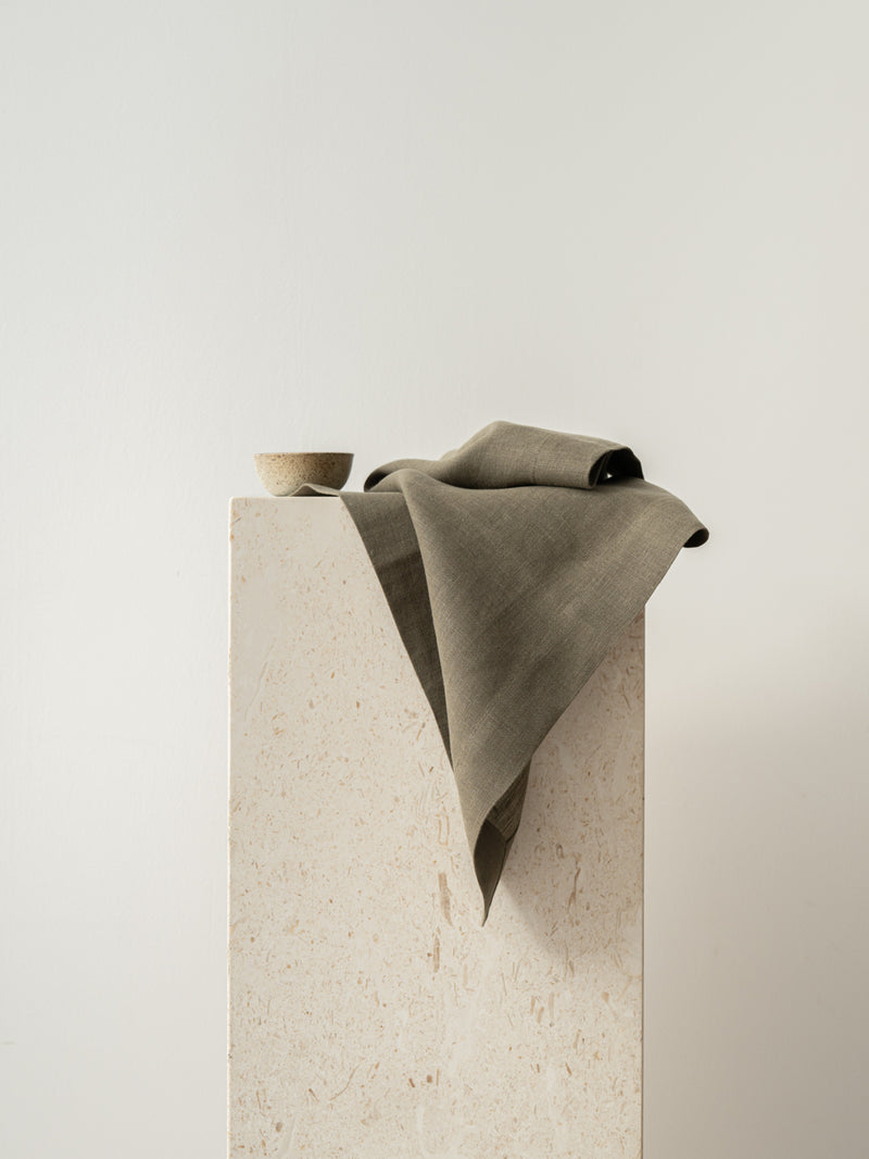 100% Hemp Table Napkins (Placemats)Set (Of FOUR) | Moss Green