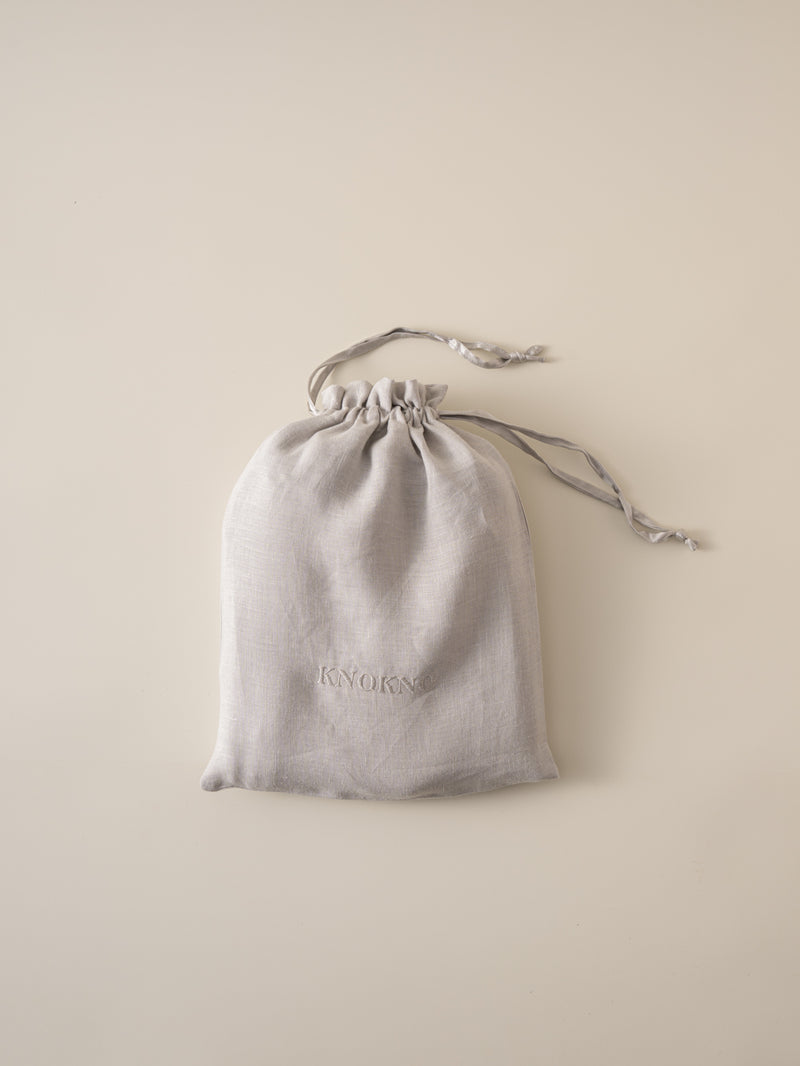Silk hemp Flip Pillowcase - Silver Grey