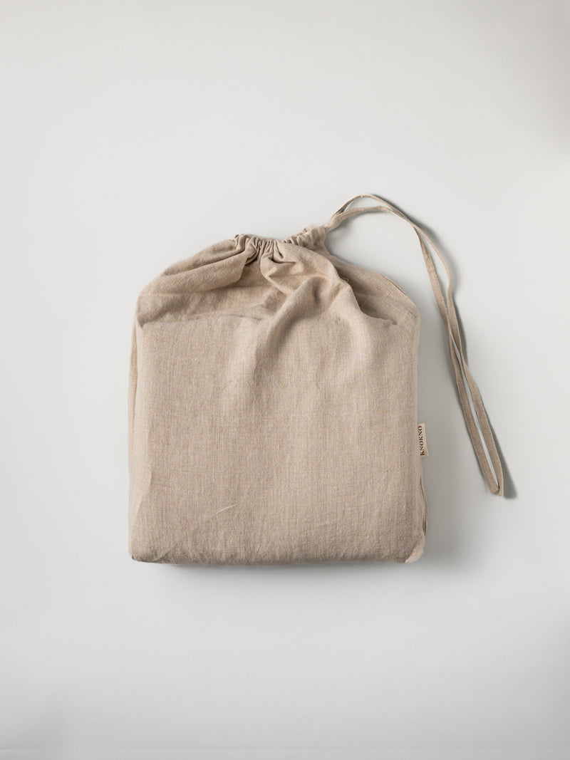 Heavy Hemp Fitted Sheet | Oatmeal