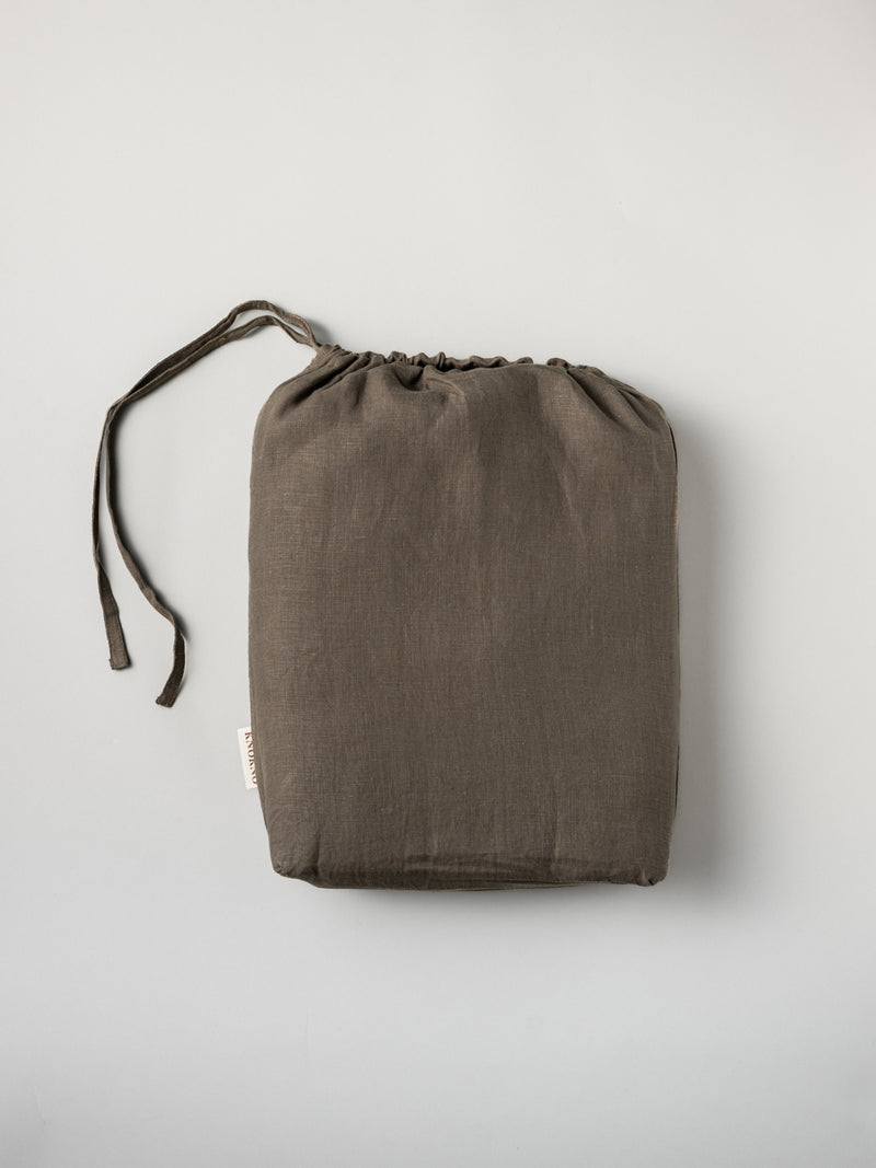 100% Hemp Fitted Sheet |  Moss Green