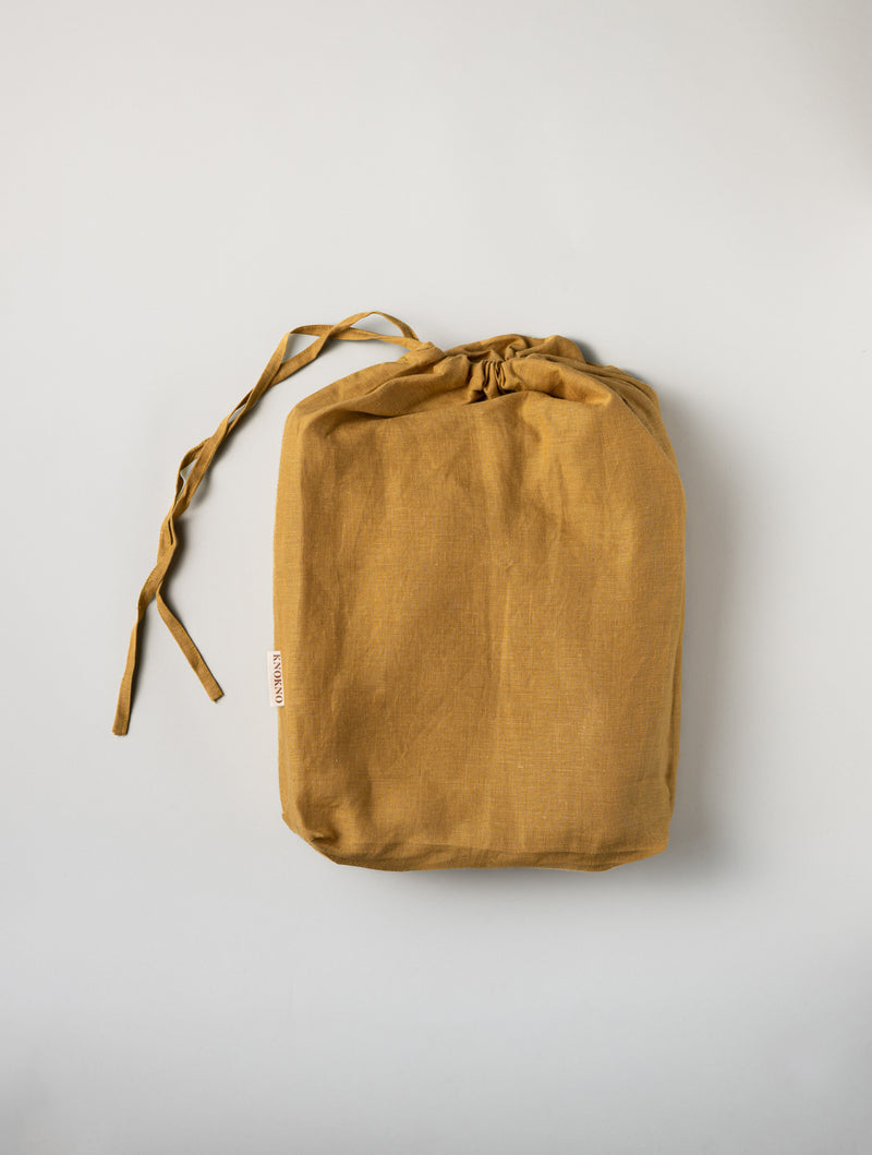 100% Hemp Fitted Sheet |  Olive