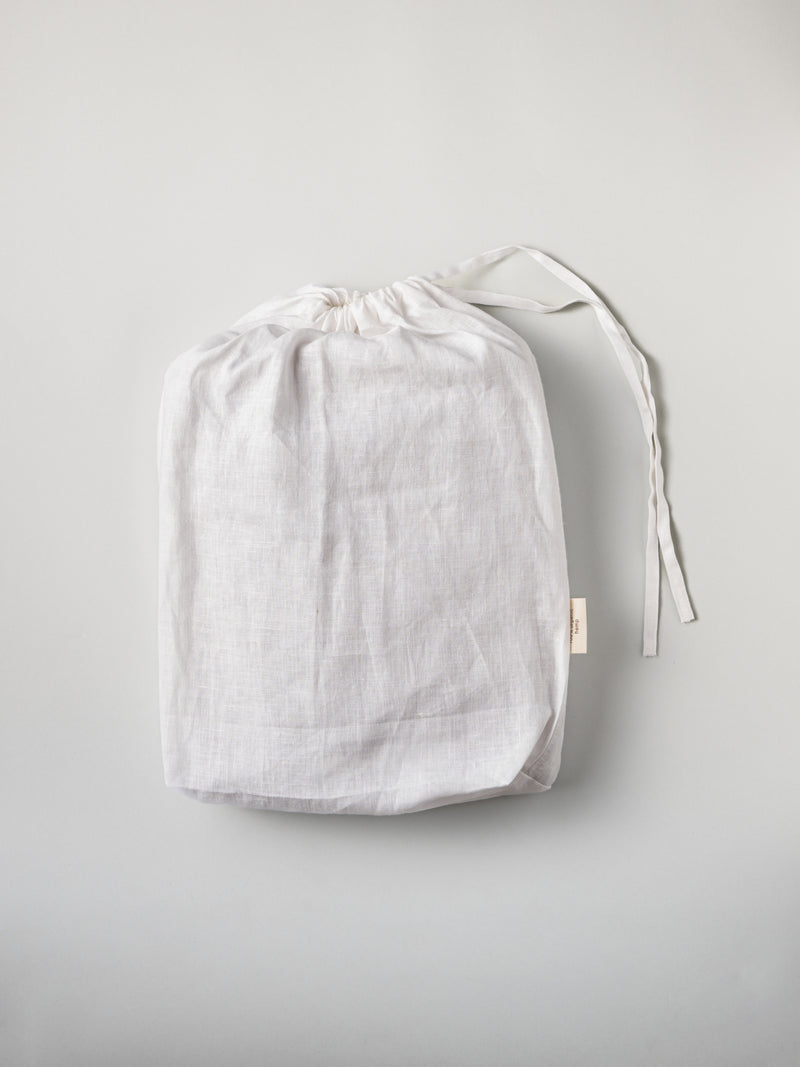 100% Hemp Fitted Sheet |  White