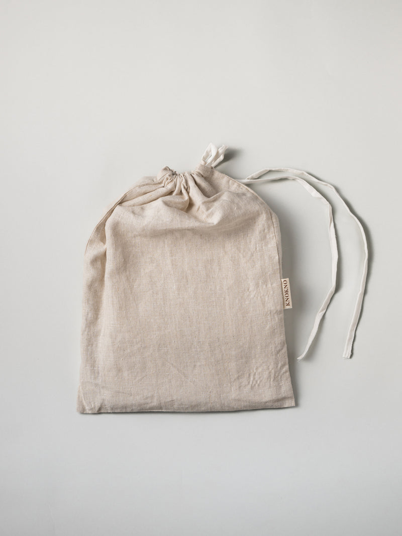 Duotone Hemp Table Runner | White & Oatmeal