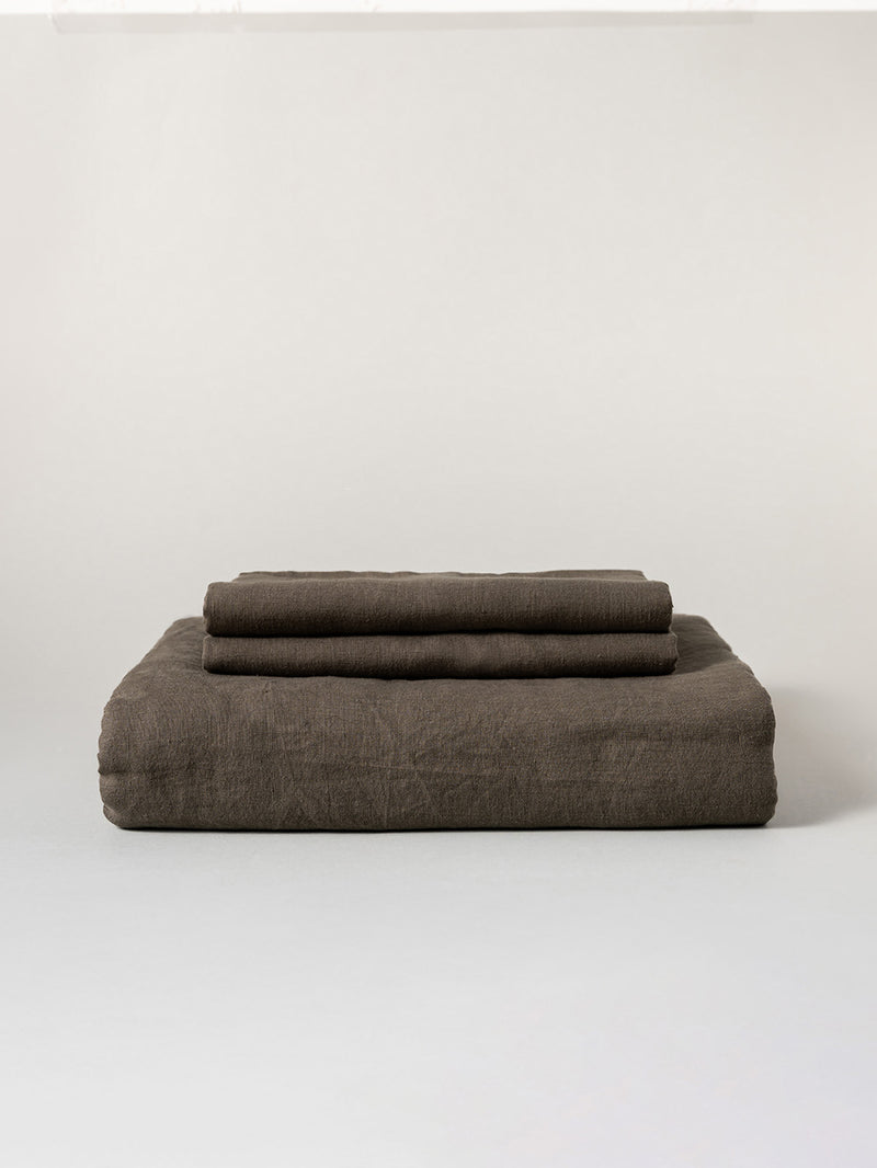 100% Organic Hemp Sheet Set | Moss Green