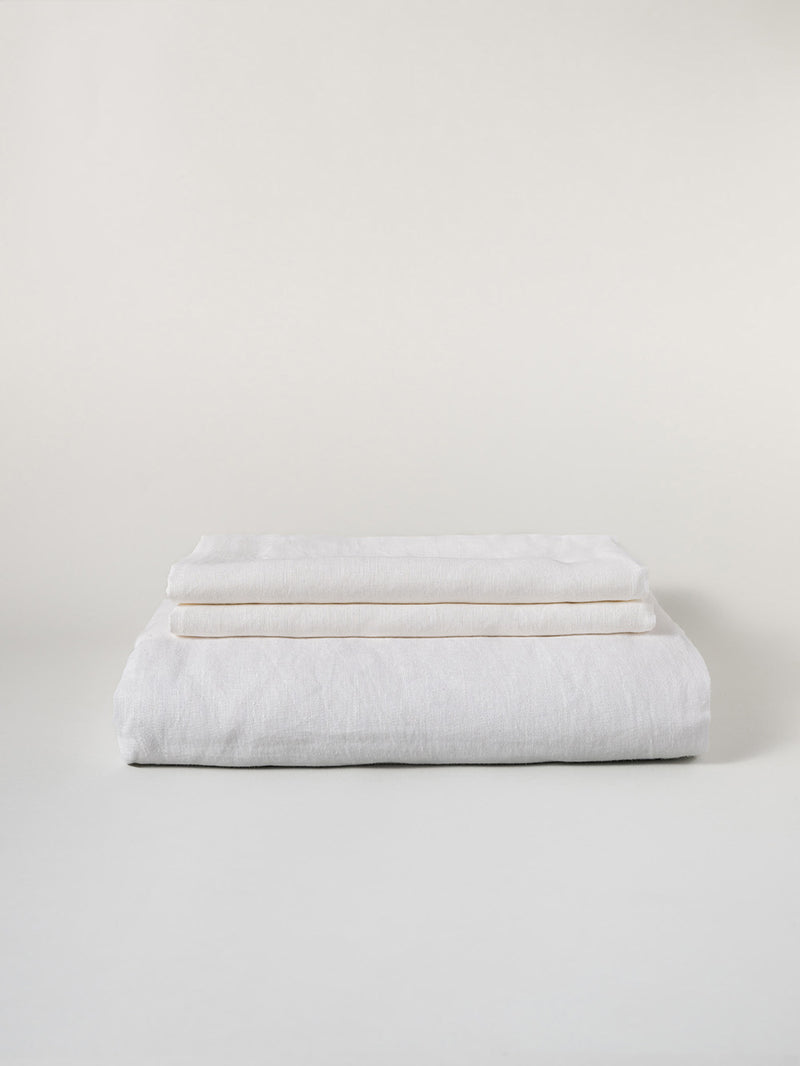 100% Organic Hemp Duvet Set - Soft, Breathable, Eco-Friendly | White