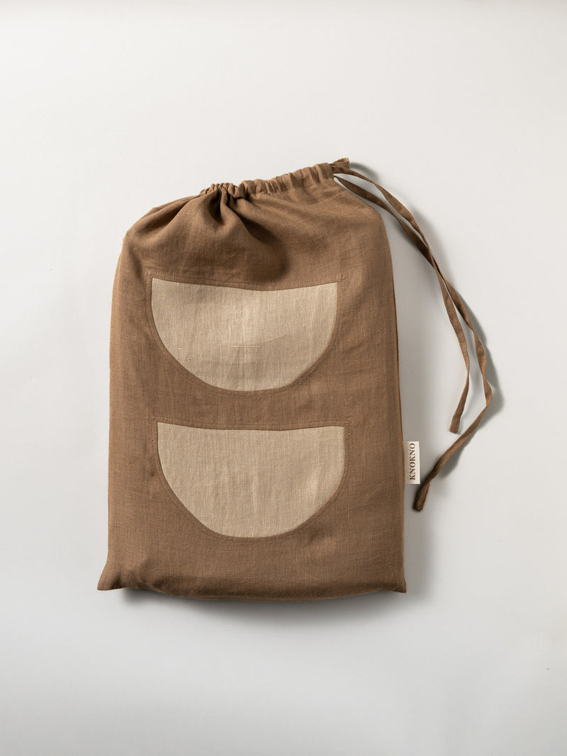 Crescent HEMP LINEN bed throw | TERRA & SAND