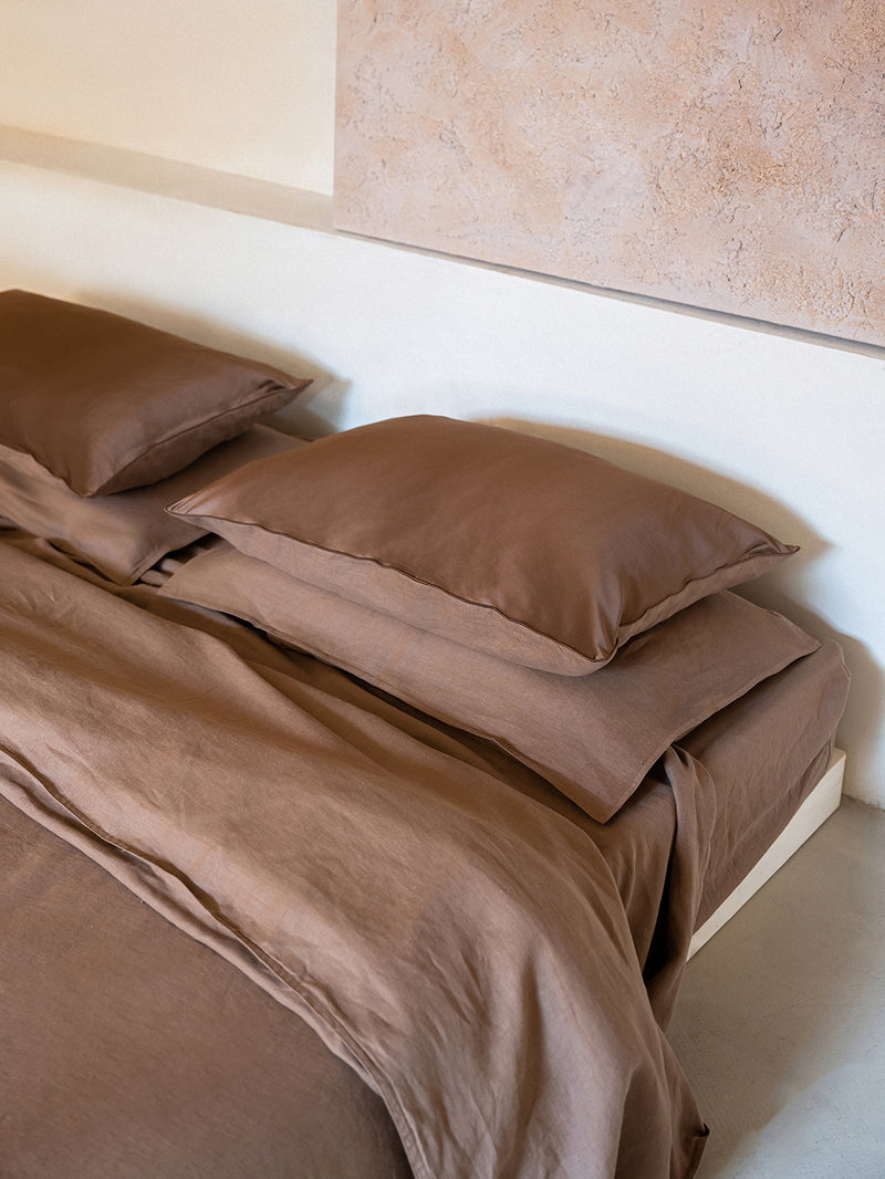 Silk hemp Flip Pillowcase - Chocolate Brown