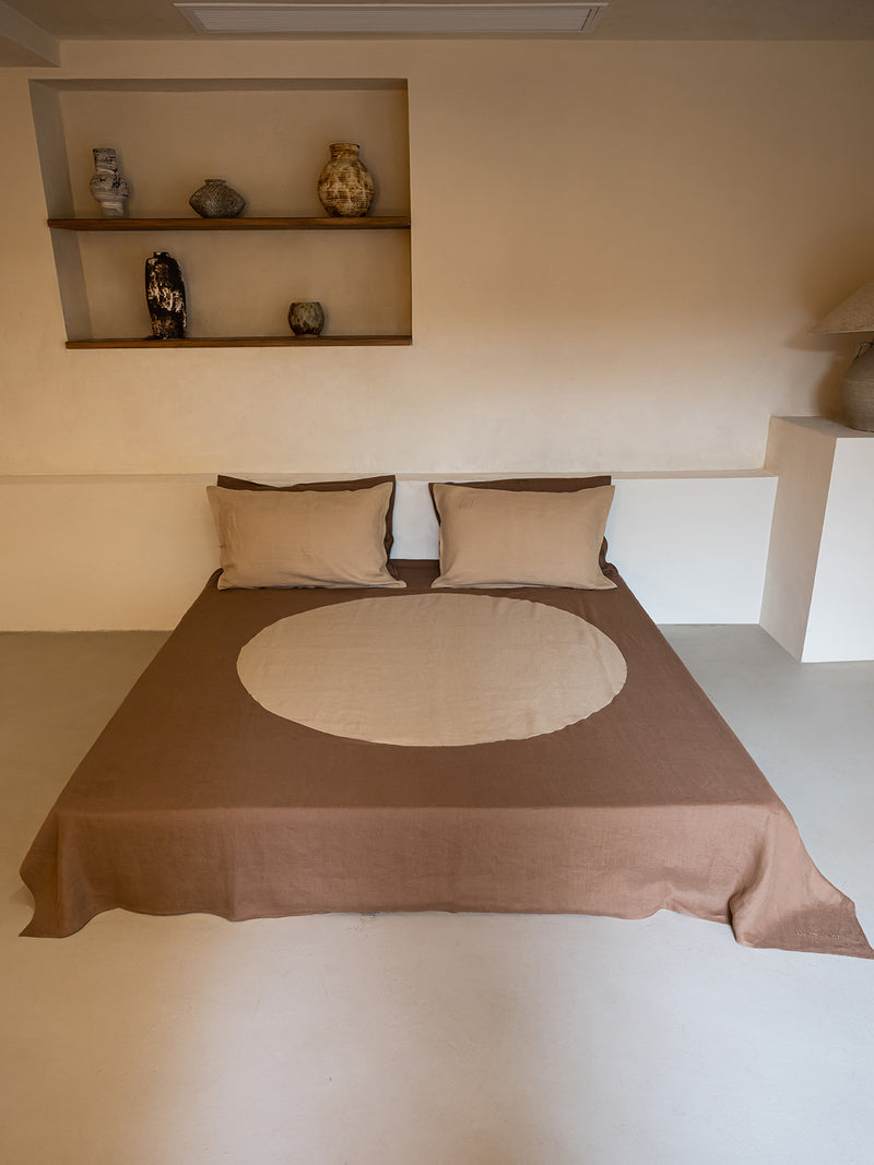 Astra Hemp Linen Bed Throw Medium | Terra & Sand