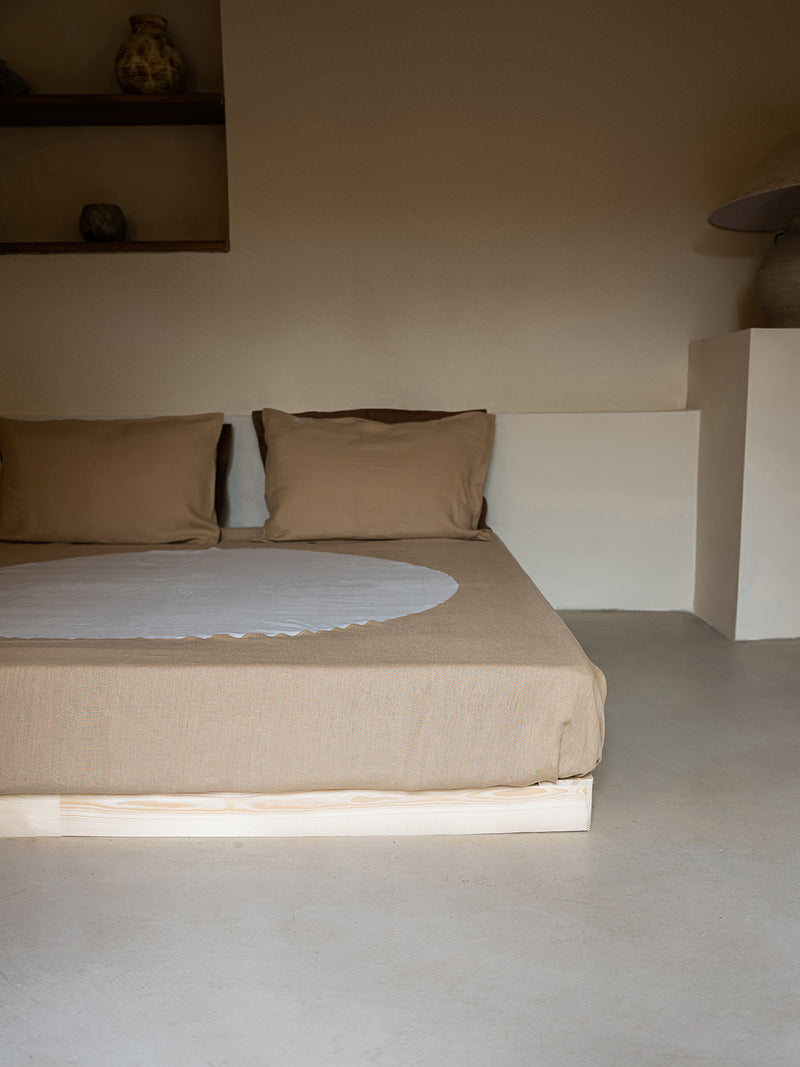 Terra Hemp Linen Pillowcases Set(Of Two) | Mustard