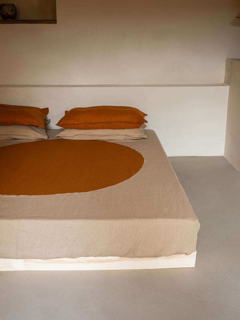 Terra Hemp Linen Pillowcases Set(Of Two) | Paprika