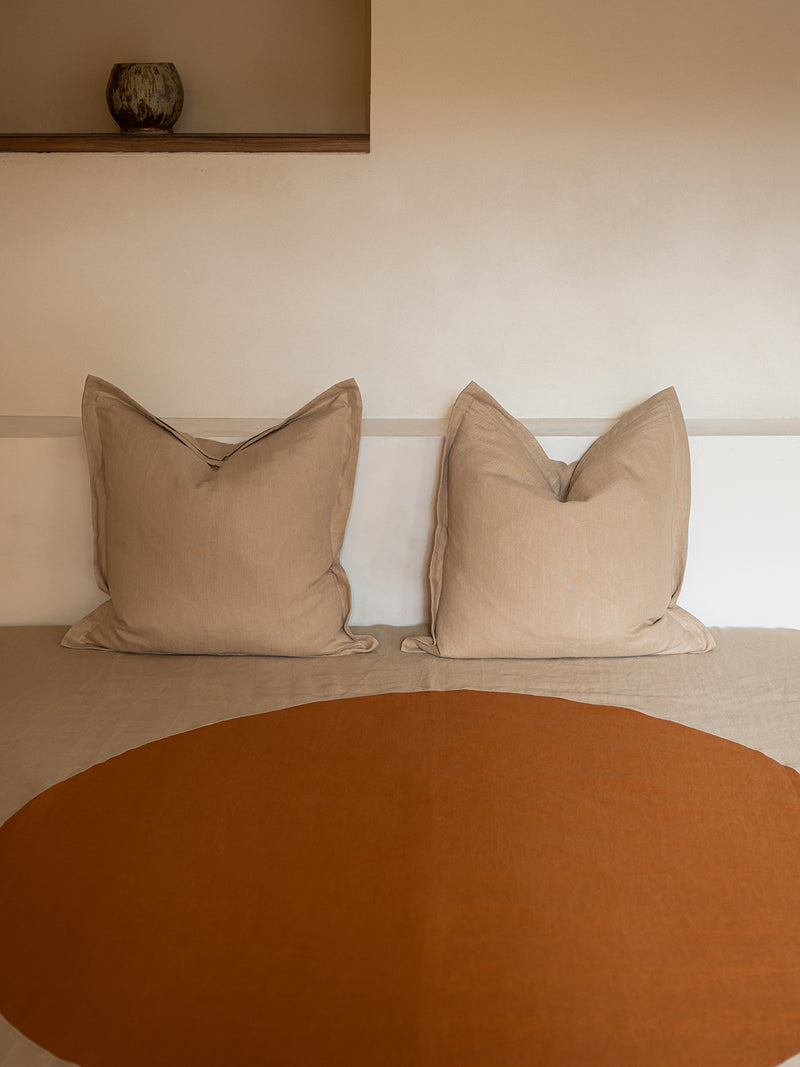 Terra Hemp Linen Cushion Cover | Mustard