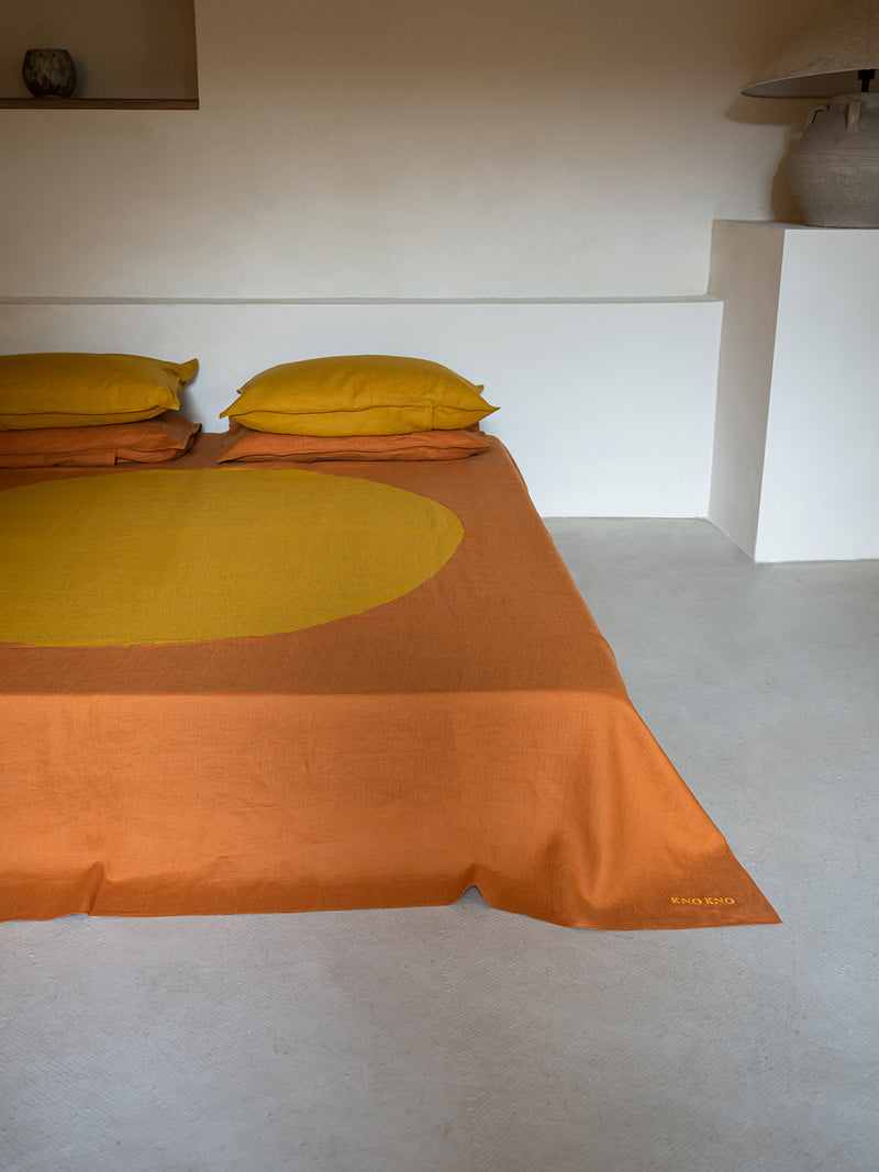 Terra Hemp Linen Pillowcases Set(Of Two) | Curry