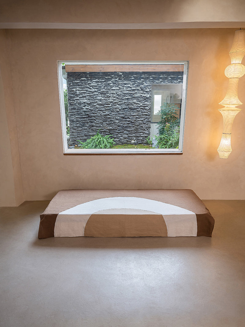 Spice LINEN HEMP Bed Throw | TERRA & SALT & SAND