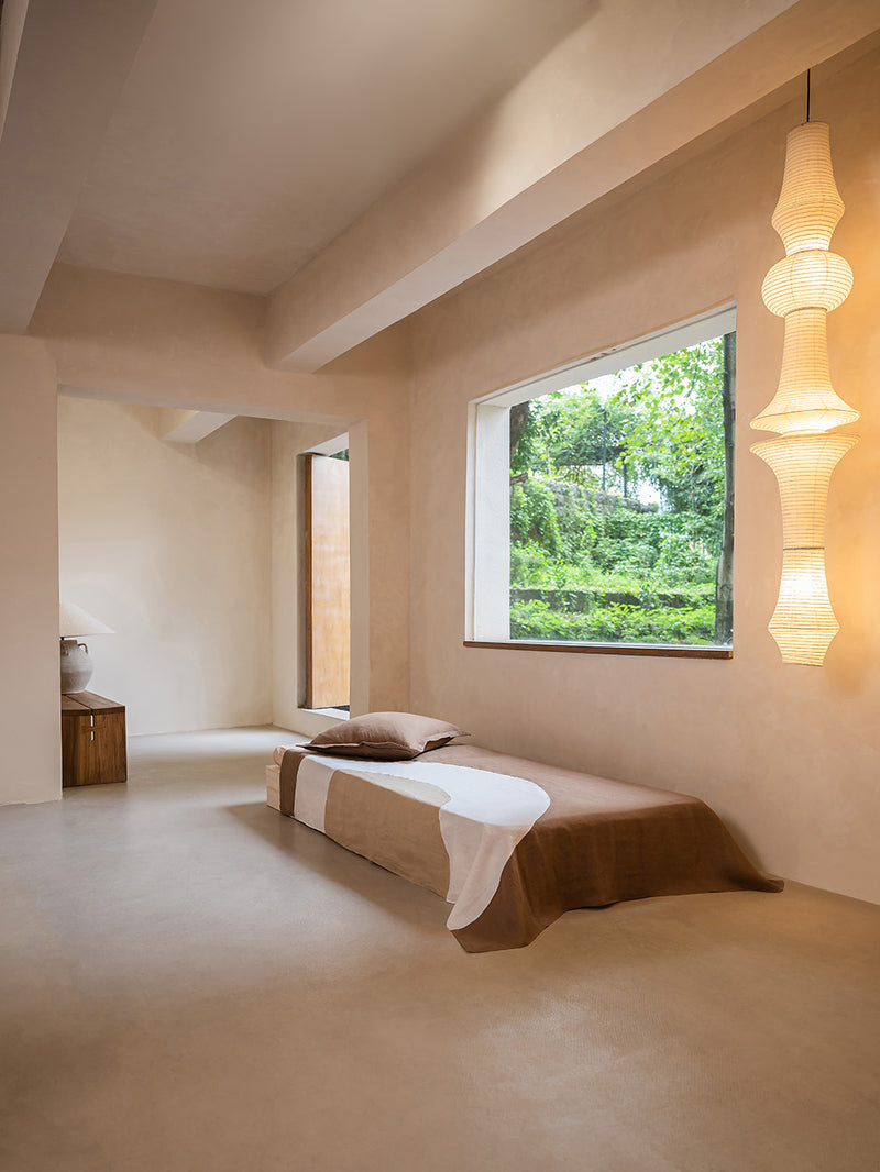 Spice LINEN HEMP Bed Throw | TERRA & SALT & SAND