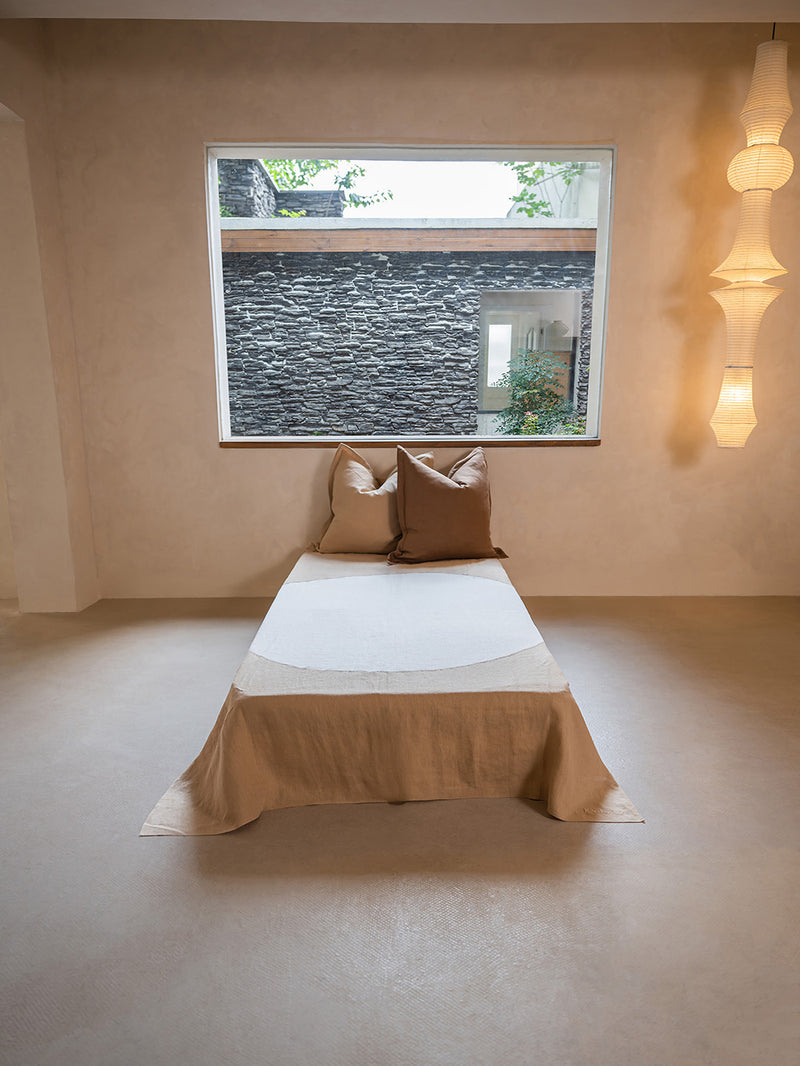 ASTRA LINEN BED THROW SMALL | SAND & SALT