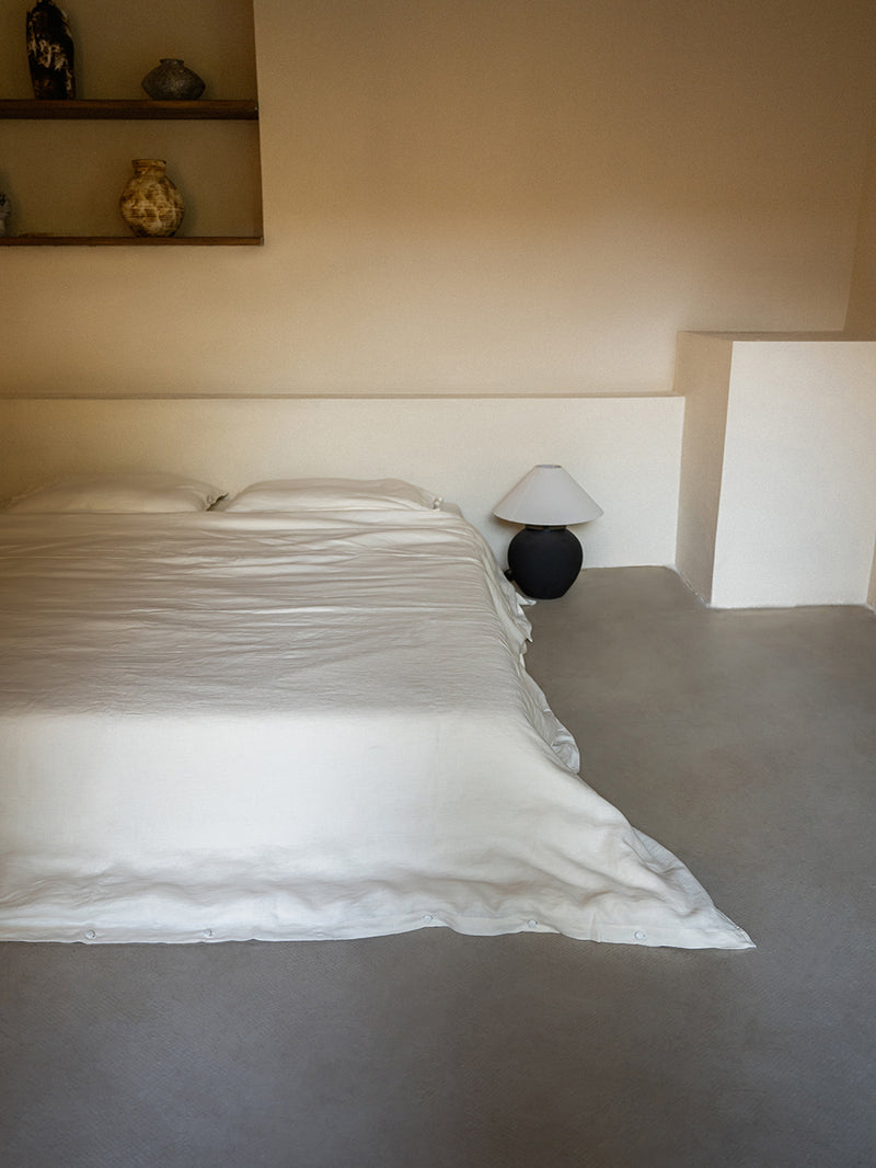 Heavy Hemp Button Pillowcases Set (Of Two) | Off White