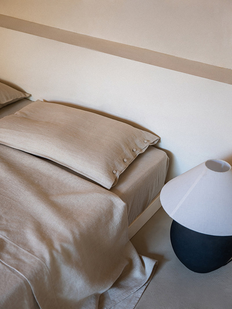 Heavy Hemp Fitted Sheet | Oatmeal