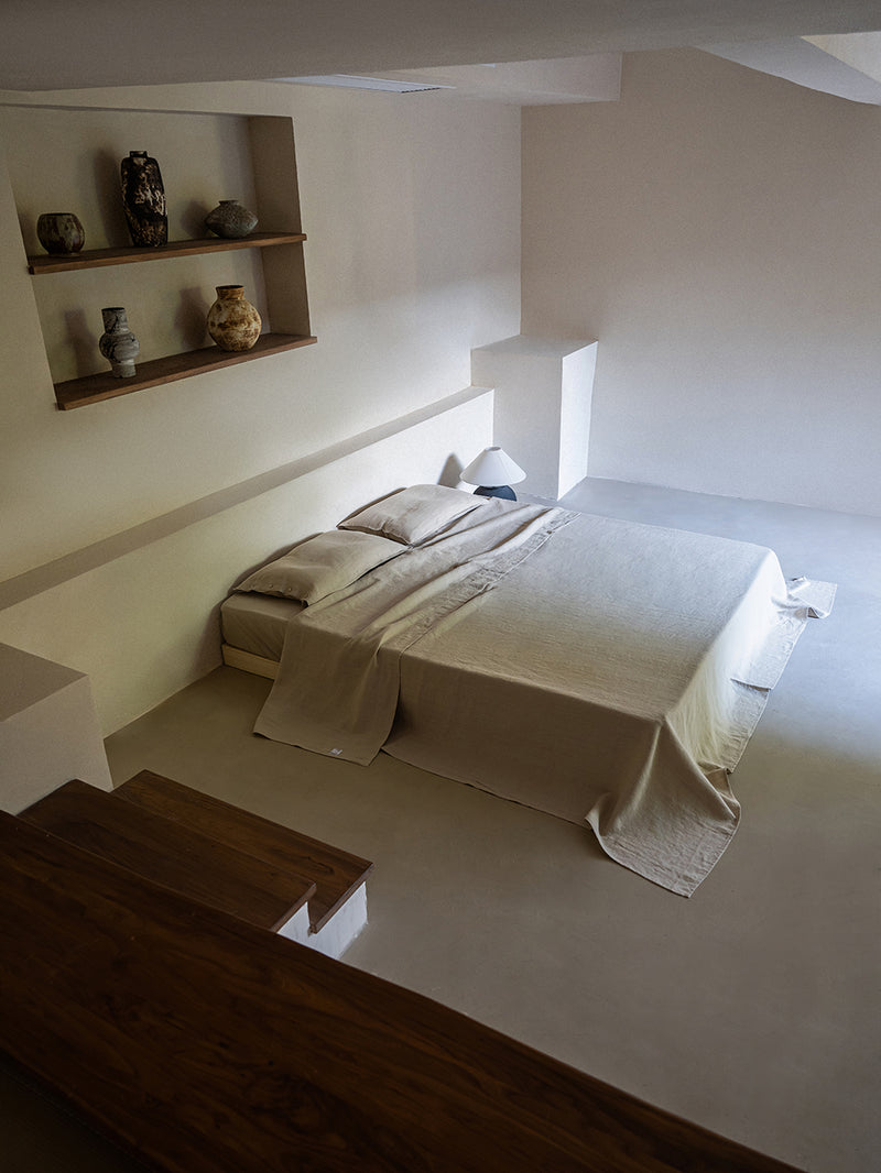 Heavy Hemp Fitted Sheet | Off White