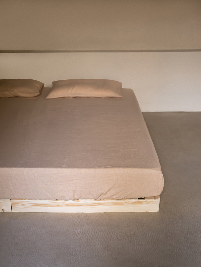 100% Hemp Fitted Sheet | Blush