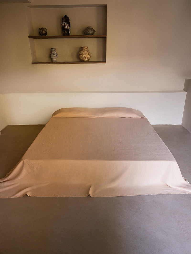 100% Hemp Flat Sheet | Blush