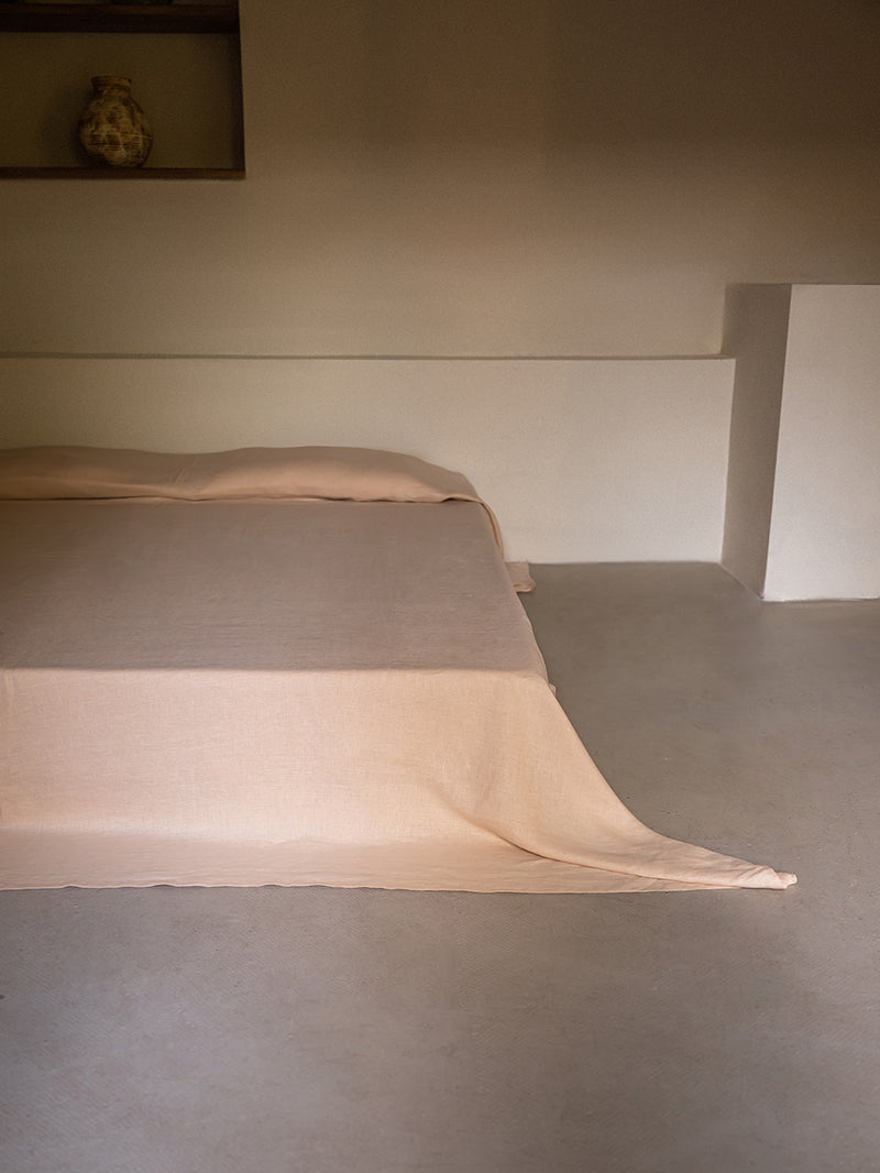 100% Hemp Flat Sheet | Blush
