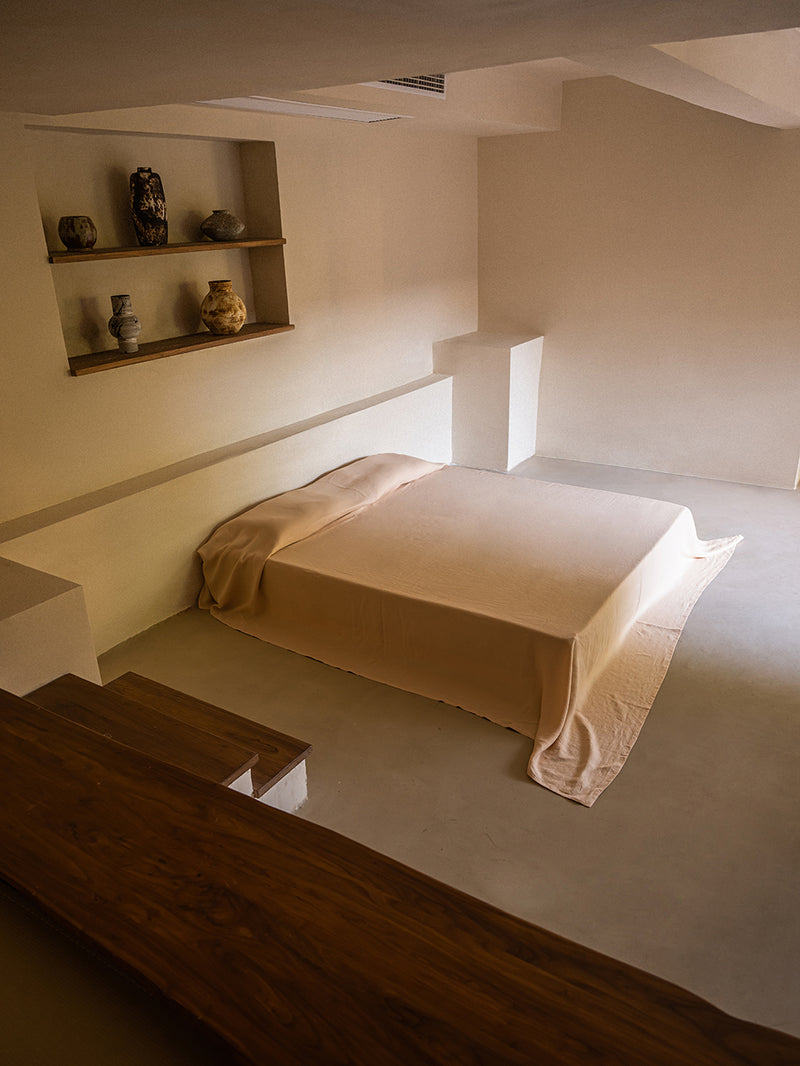 100% Hemp Fitted Sheet | Blush