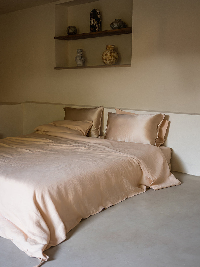 Silk hemp Flip Pillowcase - Blush Pink
