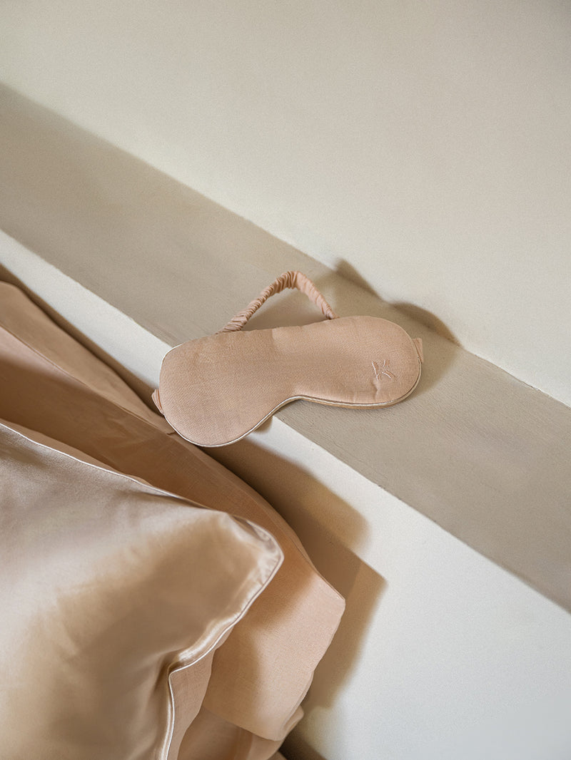 Silk Hemp Eye Mask | Peach
