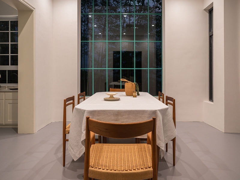 100% Hemp Tablecloth | White