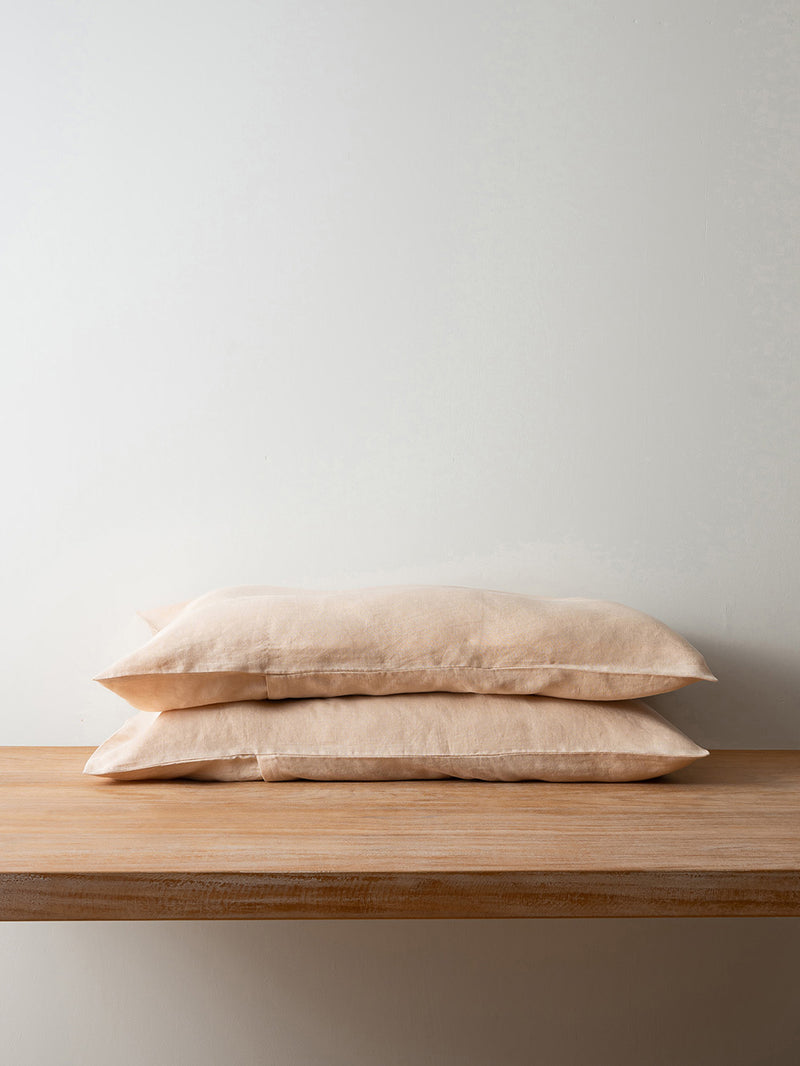 100% Organic Hemp Pillowcases Set (Of Two) | Blush