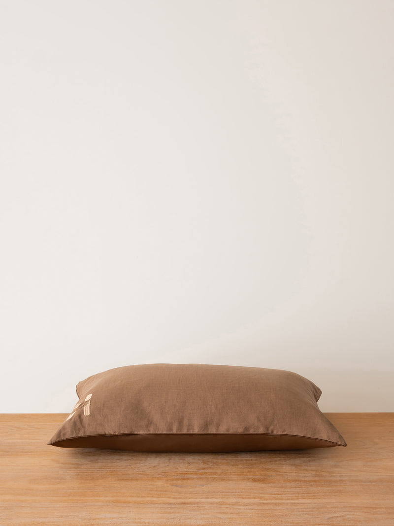 Silk hemp Flip Pillowcase - Chocolate Brown