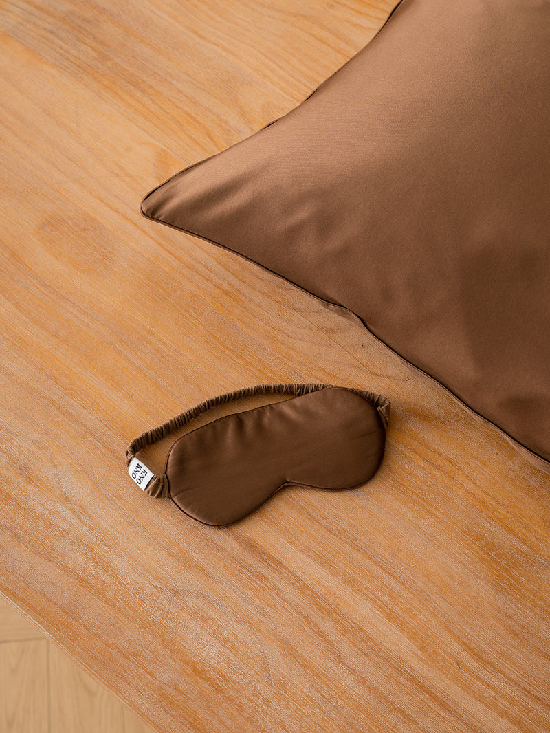 Silk Hemp Flip Pillowcase + Eye Mask Set | Terra