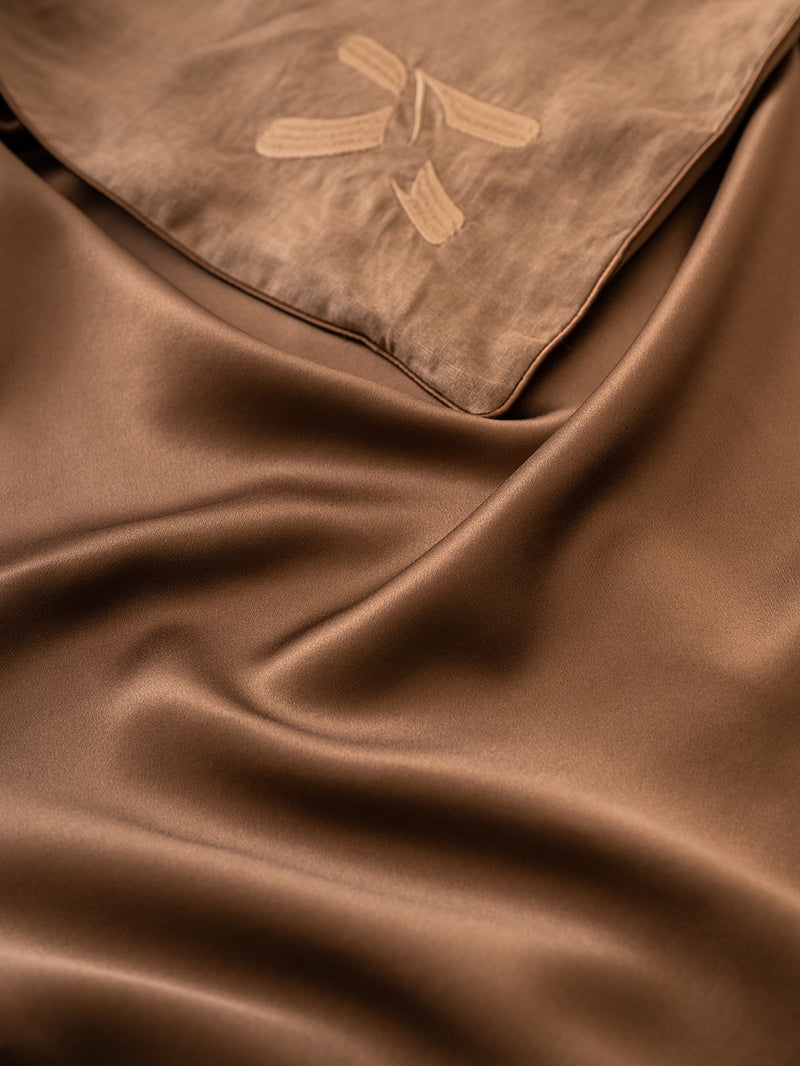 Silk Hemp Flip Pillowcase + Eye Mask Set | Terra