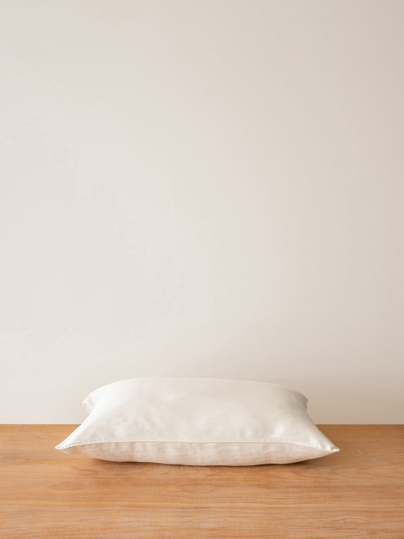 Silk Hemp Flip Pillowcase | White