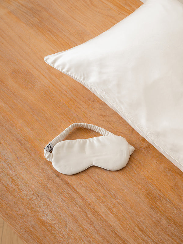 Silk hemp Flip Pillowcase + Eye Mask Set